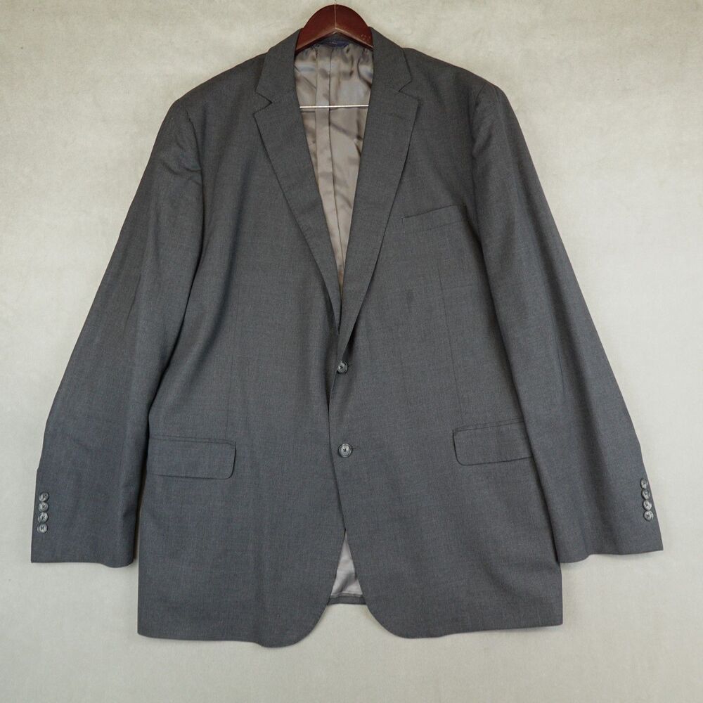 Brooks Brothers Blazer Explorer Mens 48 XL Vitale Barberis Wool Gray Two Button